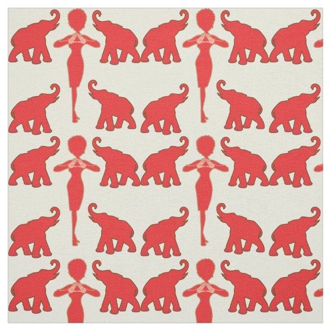 Lucky Red Elefant Stoff (Muster)