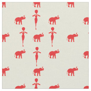 Lucky Red Elefant Stoff