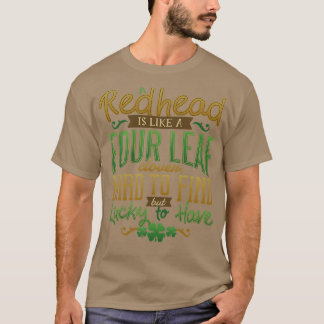 Lucky Redhead Vierblättriges Kleeblatt Funny Appar T-Shirt