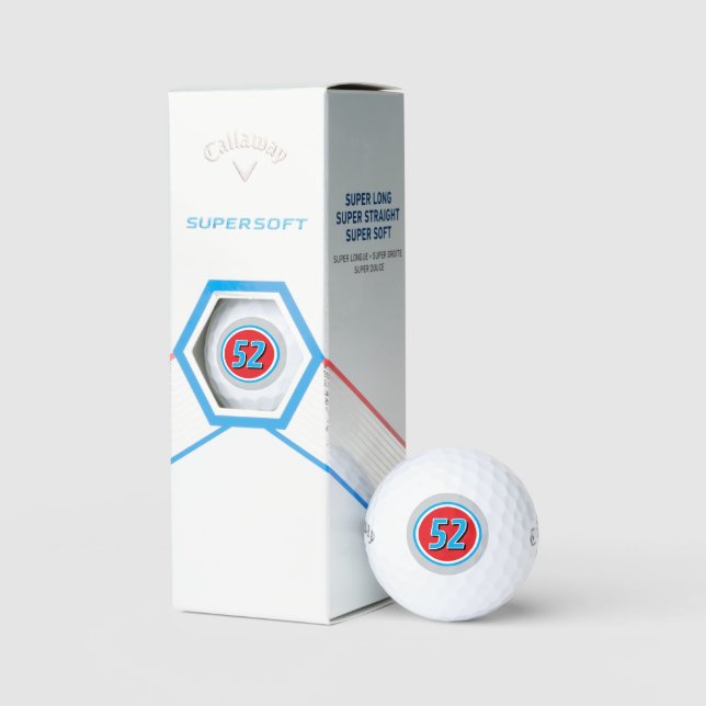 Lucky Rennen Auto-Nummer Logo bunt Brauch Golfball (Verpackung)