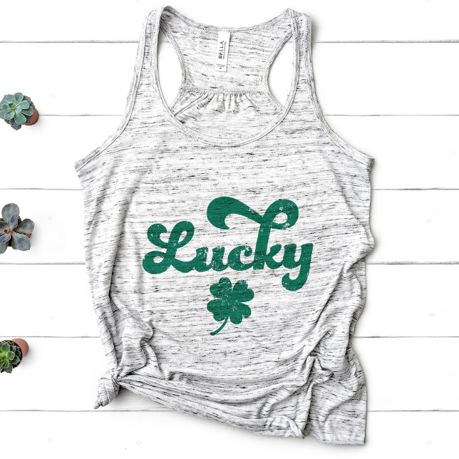 Lucky | Retro St Patrick's Day Tank Top (Von Creator hochgeladen)