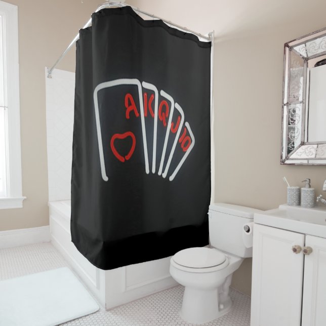 Lucky Royal Flush Duschvorhang (Beispiel)
