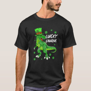Lucky Saurus Funny Dinosaur Saints Patricks Day T-Shirt