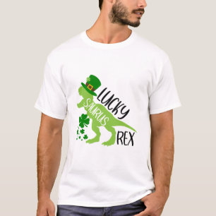 Lucky Saurus Rex - St. Patrick's Day Dinosaur T-Shirt