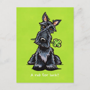 Lucky Scottie Dog Personalized Postkarte