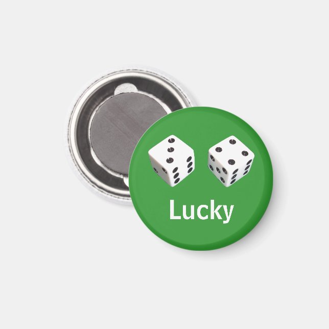 Lucky Seven Dice Roll Magnet (Vorderseite/Rückseite)