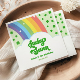 Lucky Seven Rainbow Clolies 7. Geburtstagsparty Serviette