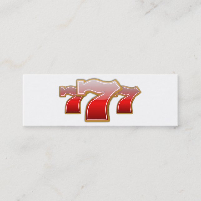 Lucky Sevens - Slot Machine Jackpot Mini Visitenkarte (Vorderseite)