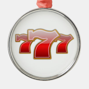 Lucky Sevens - Slot Machine Jackpot Ornament Aus Metall