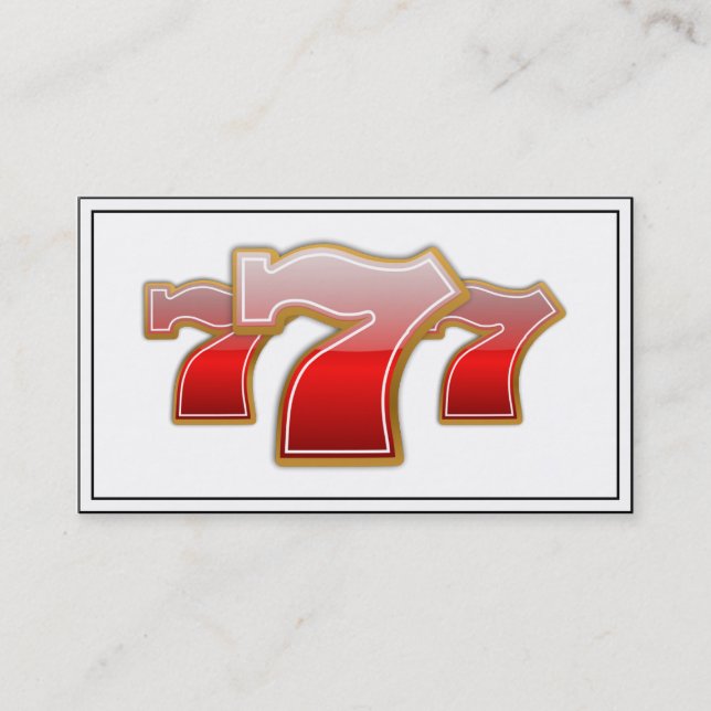 Lucky Sevens - Slot Machine Jackpot Visitenkarte (Vorderseite)