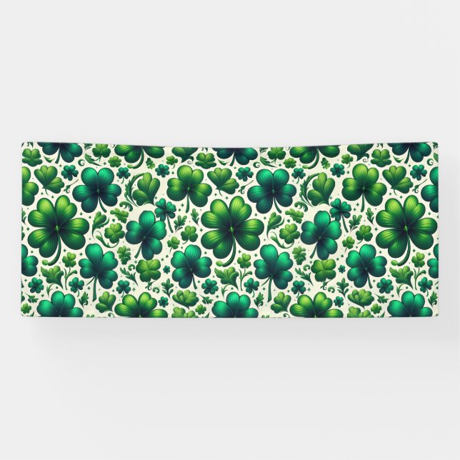 Lucky Shamrock St. Patrick’s Day Party Banner (Horizontal)