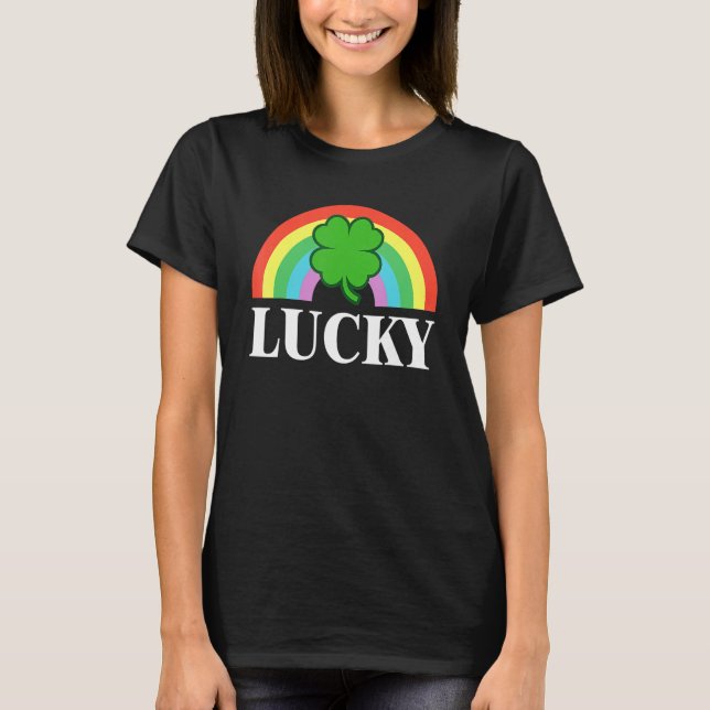 Lucky Shamrock St Patrick's Day Saint Paddy's Rain T-Shirt (Vorderseite)