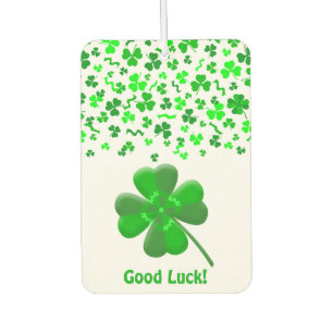 Lucky Shamrocks Konfetti-Muster Personalisiert Autolufterfrischer