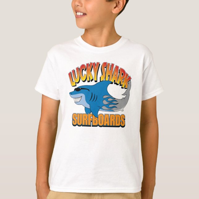 Lucky Shark Surfboards T-Shirt (Vorderseite)