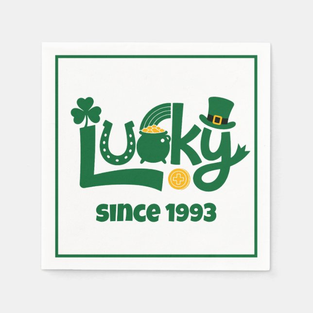 Lucky since Year Serviette (Vorderseite)