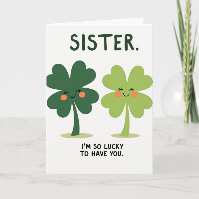 Lucky Sister Card Karte (Vorderseite)