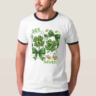 Lucky Six Seven Playing Cards, St Patricks Day T-Shirt