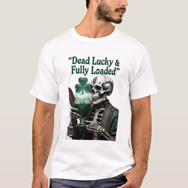 Lucky Skeleton Stout T-Shirt | Dead Lucky  (Vorderseite)
