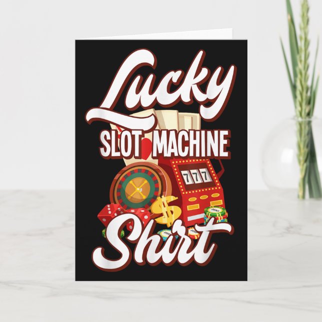 Lucky Slot Machine Casino Las Vegas Gambling  Karte (Vorderseite)