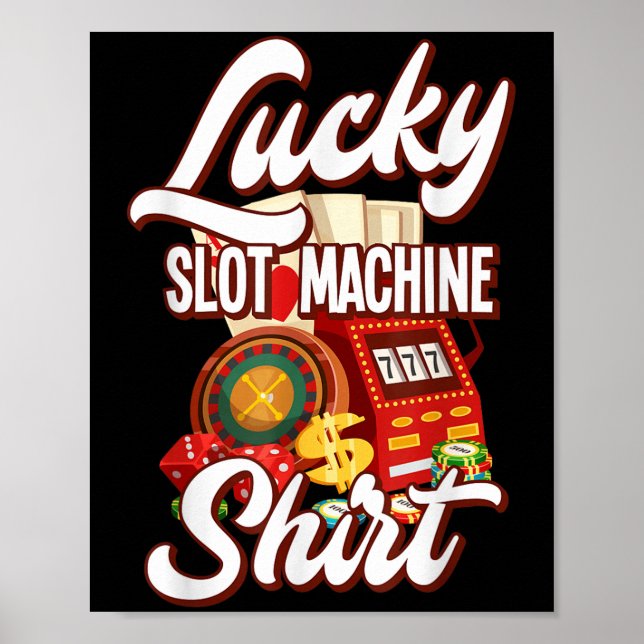 Lucky Slot Machine Casino Las Vegas Gambling  Poster (Vorne)