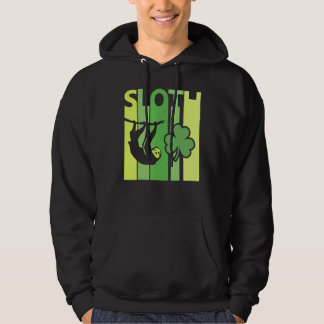Lucky Sloth St Patrick's Day Irish Vintag Retro S Hoodie