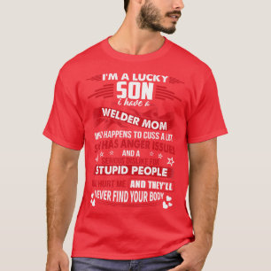 Lucky Sohn der Welder Mama Proud Welder T-Shirts f