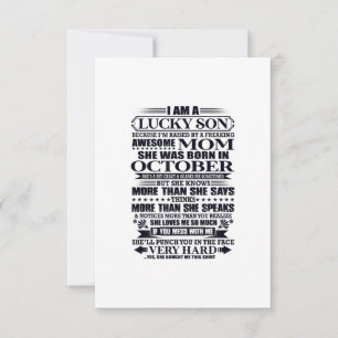 Lucky Son durch eine Phantastische Mama ausgelöst RSVP Karte