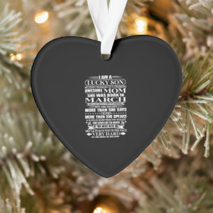 Lucky Son durch eine Phantastische Mama Geschenk f Ornament