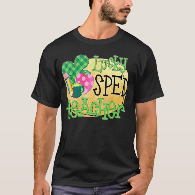 Lucky Sped Teacher Special Bildung St Patrick S T-Shirt (Vorderseite)