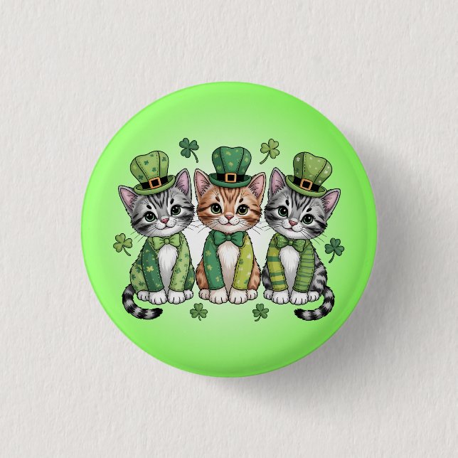 Lucky St. Patrick’s Day Kittens-47474 Button (Vorderseite)