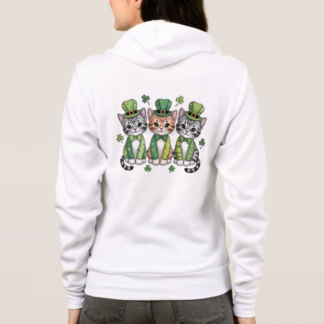 Lucky St. Patrick’s Day Kittens-47474 Hoodie (Rückseite)