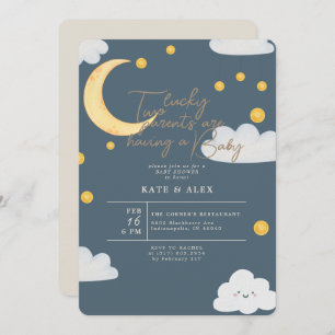 Lucky St Patrick's Boy Blue Baby Shower Einladung