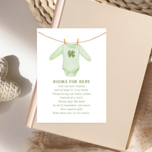 Lucky St Patrick's Boy Books for Baby Shower Begleitkarte
