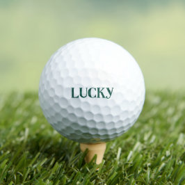 Lucky St. Patrick's Day Argyle Pattern Text Golfball