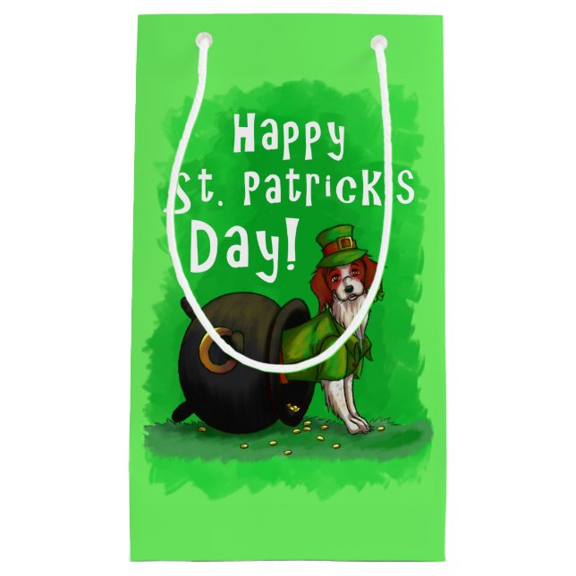 Lucky St. Patrick's Day Dog Kleine Geschenktüte (Vorderseite)