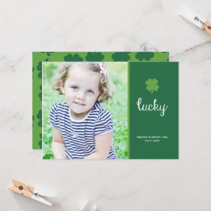 Lucky St. Patrick's Day Foto Card Karte