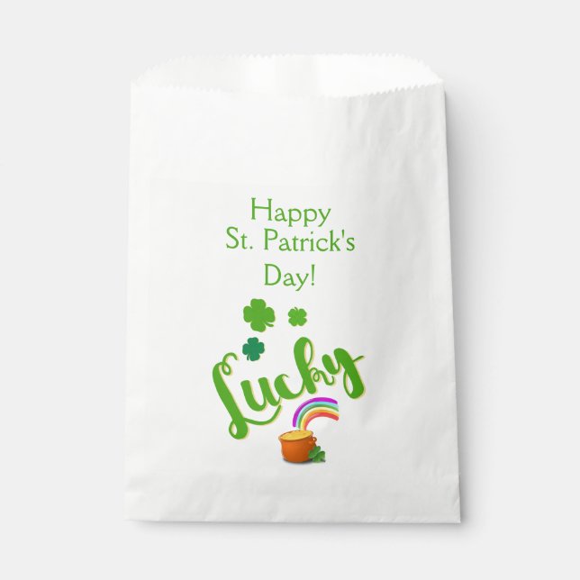 Lucky St. Patrick's Day Fvor Bag Geschenktütchen (Vorderseite)