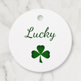 Lucky St. Patrick's Day Green Kleeblatt Geschenkanhänger