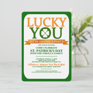 Lucky St. Patricks Day Party Einladungen