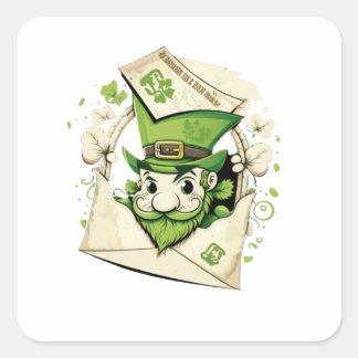 Lucky St Patricks Day Quadratischer Aufkleber