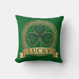 Lucky St Patrick's Day Shamrock Irish  Kissen