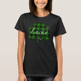 Lucky St. Patty's Kleeblatts | grün kariert T-Shirt