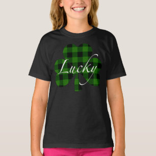 Lucky St. Patty's Kleeblatts grün kariert T-Shirt