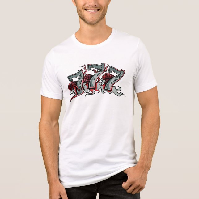 Lucky Strike: Der Power von 777 Tri-Blend Shirt (Vorderseite)