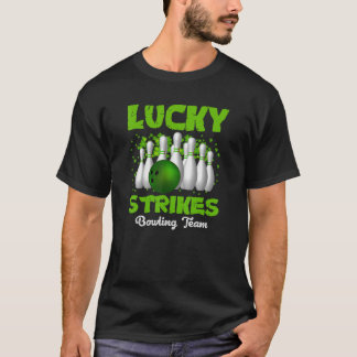 Lucky Strikes Bowling Team Funny Sarcastic St. Pat T-Shirt