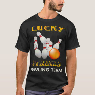 Lucky Strikes Bowling Team Retro Men Women Youth 3 T-Shirt