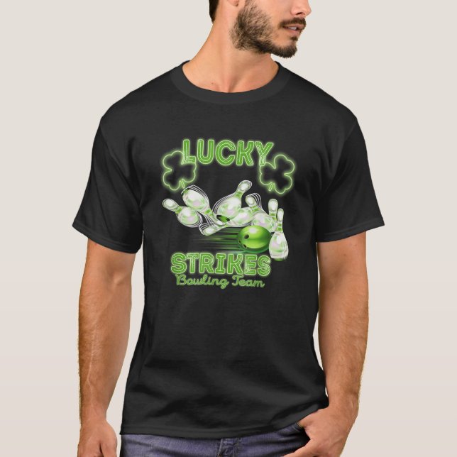 Lucky Strikes Matching Bowling Team St Patrick s d T-Shirt (Vorderseite)