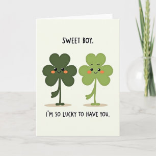 Lucky Sweet Boy Love You Karte