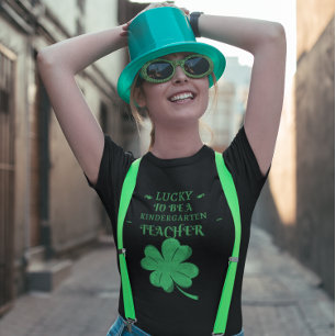LUCKY TO BE KINDERGARTEN LEHRER St Patrick's T-Shirt