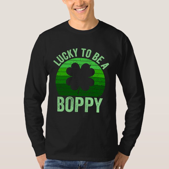 Lucky To Be Poppy Leprechaun Shamrock St Patricks  T-Shirt (Vorderseite)